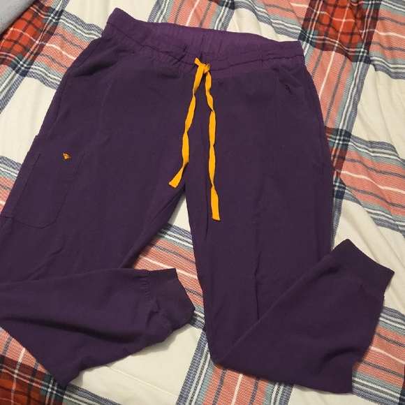 Poppy Pants - Purple Kids Joggers with Orange Drawstring